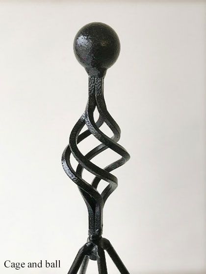CLEO OBELISK WITH BALL & CAGE TOP