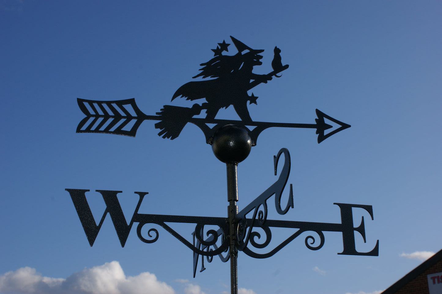 WITCH AND CAT WEATHERVANE