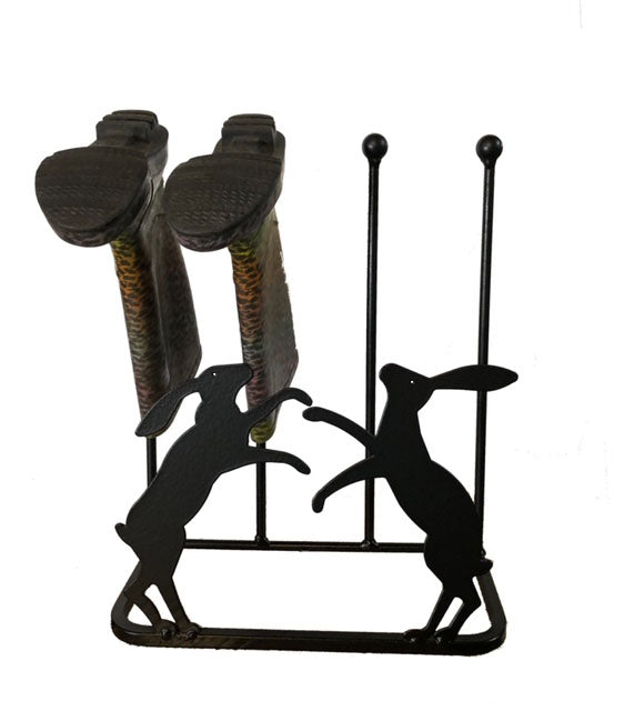 2 PAIR BOOT RACK - BOXING HARES